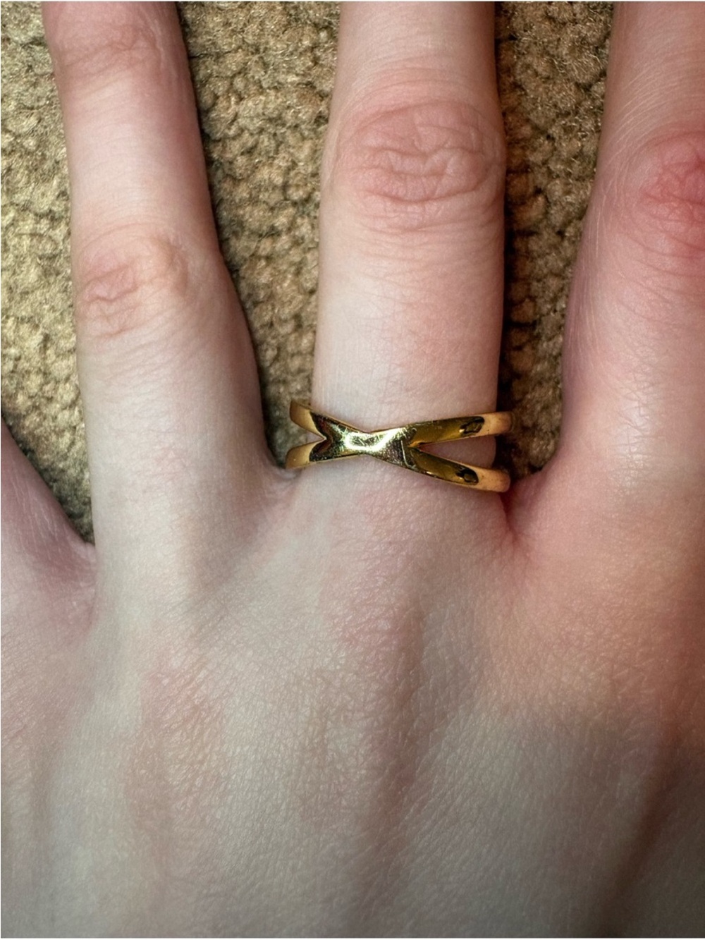 3 for $14 evry jewels Minimalist Gold Crisscross Ring size 8